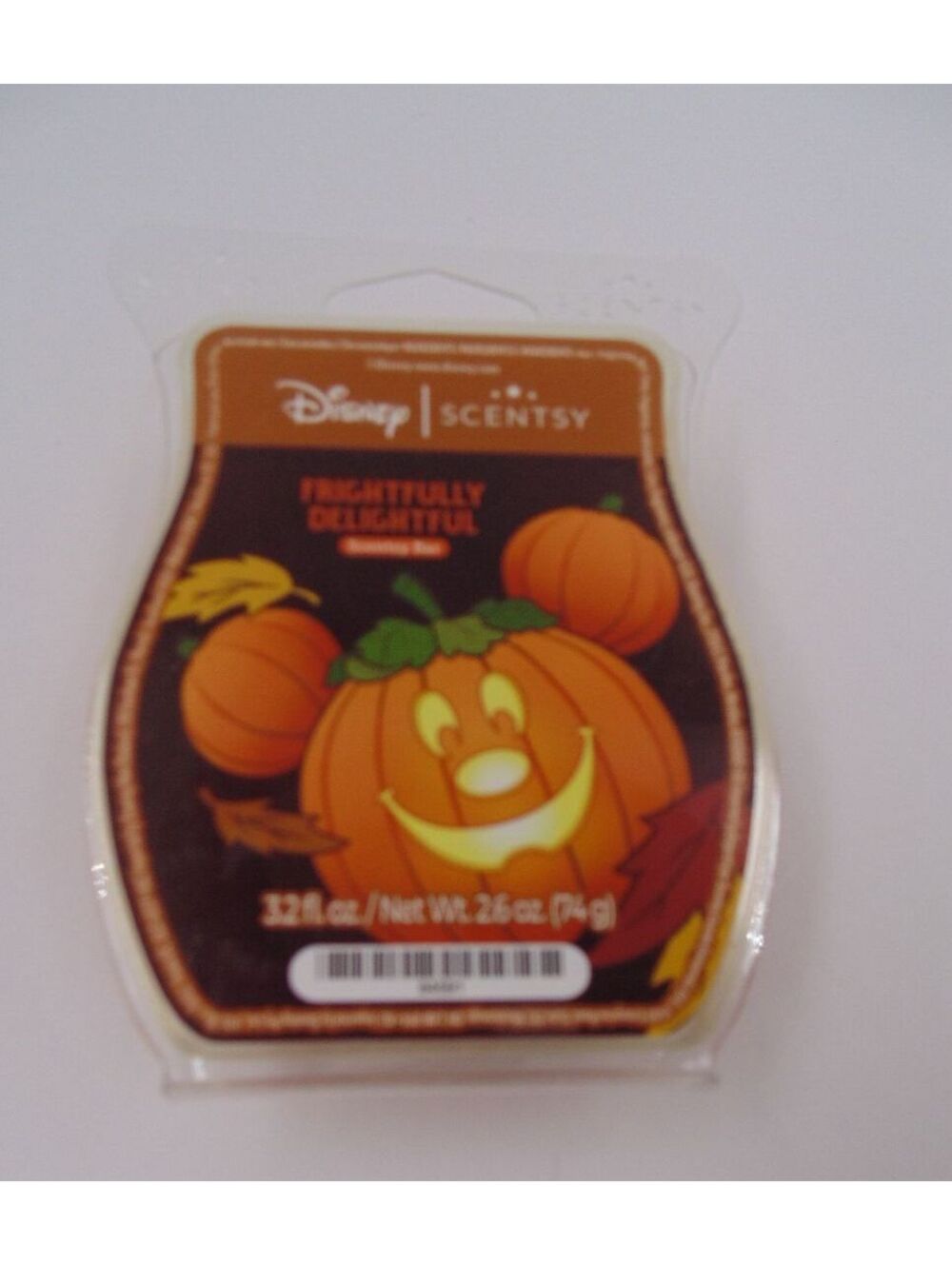 Scentsy Disney FRIGHTFULLY DELIGHTFUL Wax Bar Melt Retired Scent Halloween 3.2